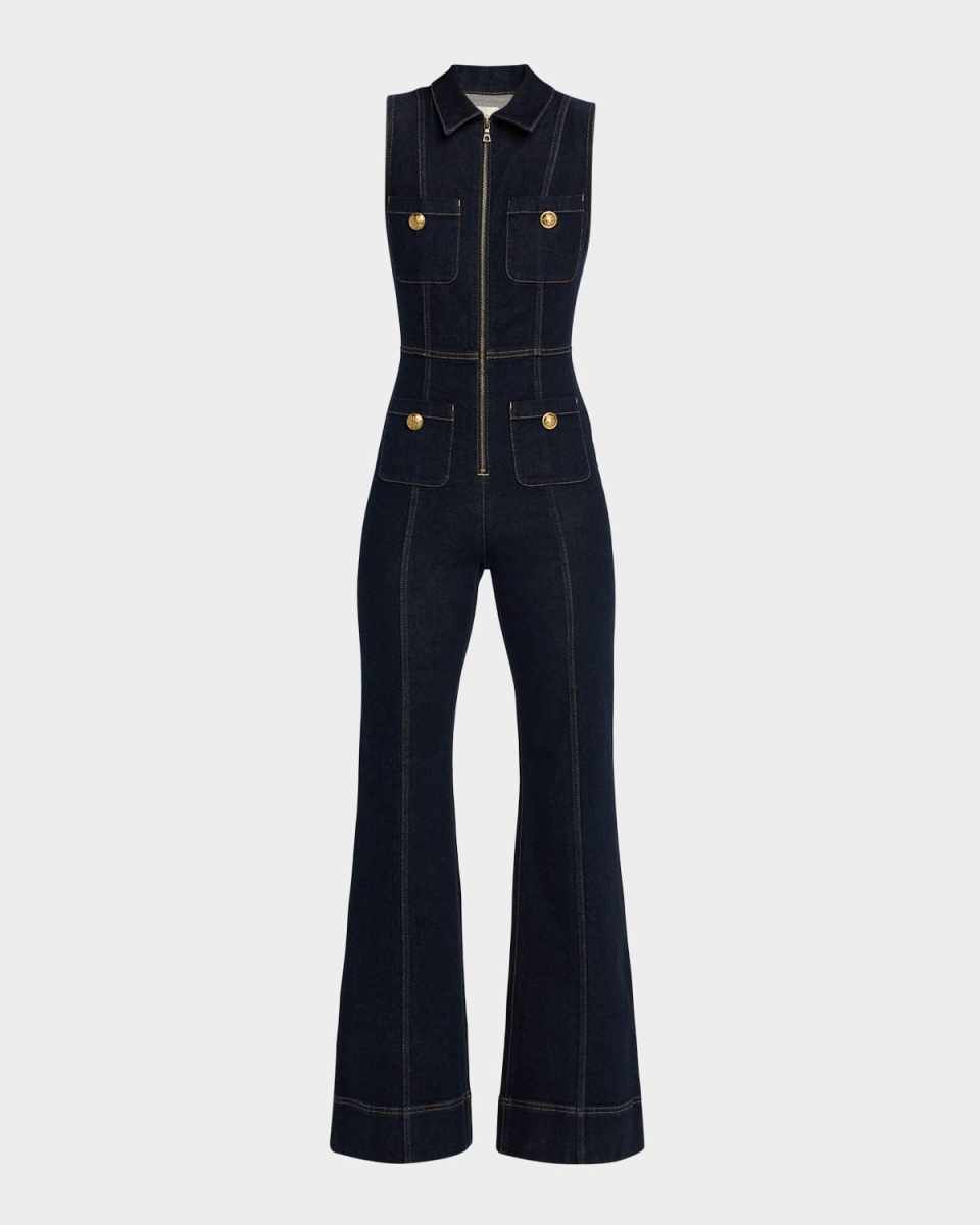 Rachel Sleeveless Denim Jumpsuit